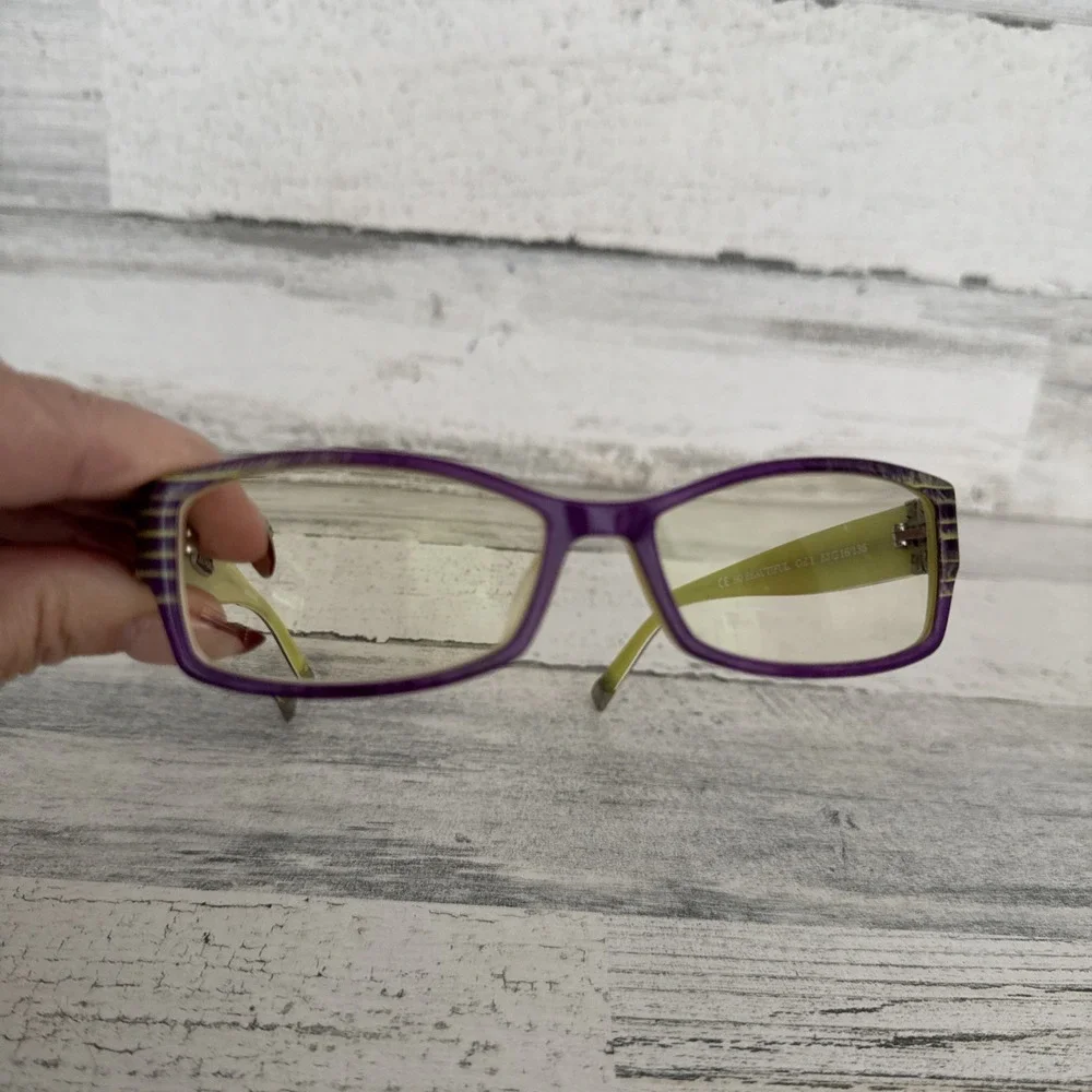 Coco Song Eyeglasses Frames Limited Edition 446/599 Purple/Yellow 53-16/135